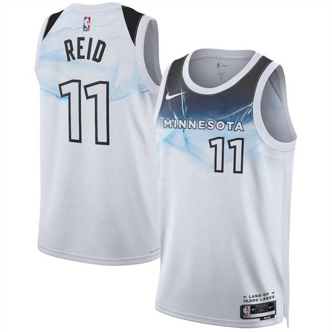 Mens Minnesota Timberwolves #11 Naz Reid White 2024-25 City Edition Stitched Jersey Dzhi->minnesota timberwolves->NBA Jersey